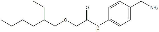 N-[4-(aminomethyl)phenyl]-2-[(2-ethylhexyl)oxy]acetamide Struktur