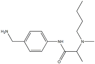 N-[4-(aminomethyl)phenyl]-2-[butyl(methyl)amino]propanamide Struktur