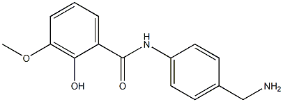 N-[4-(aminomethyl)phenyl]-2-hydroxy-3-methoxybenzamide Struktur