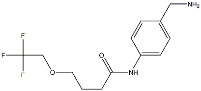 N-[4-(aminomethyl)phenyl]-4-(2,2,2-trifluoroethoxy)butanamide Struktur