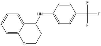 N-[4-(trifluoromethyl)phenyl]-3,4-dihydro-2H-1-benzopyran-4-amine Struktur