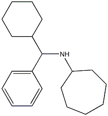 N-[cyclohexyl(phenyl)methyl]cycloheptanamine Struktur