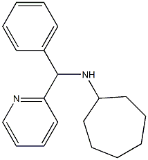 N-[phenyl(pyridin-2-yl)methyl]cycloheptanamine Struktur