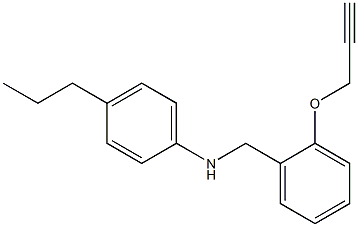 N-{[2-(prop-2-yn-1-yloxy)phenyl]methyl}-4-propylaniline Struktur