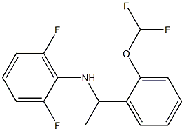 N-{1-[2-(difluoromethoxy)phenyl]ethyl}-2,6-difluoroaniline Struktur