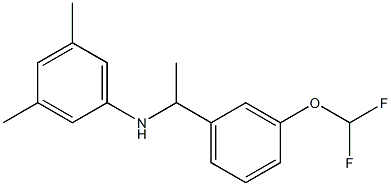 N-{1-[3-(difluoromethoxy)phenyl]ethyl}-3,5-dimethylaniline Struktur