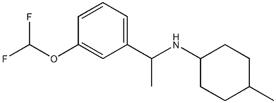 N-{1-[3-(difluoromethoxy)phenyl]ethyl}-4-methylcyclohexan-1-amine Struktur