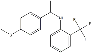 N-{1-[4-(methylsulfanyl)phenyl]ethyl}-2-(trifluoromethyl)aniline Struktur