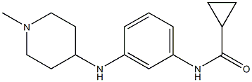 N-{3-[(1-methylpiperidin-4-yl)amino]phenyl}cyclopropanecarboxamide Struktur