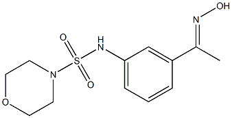 N-{3-[1-(hydroxyimino)ethyl]phenyl}morpholine-4-sulfonamide Struktur