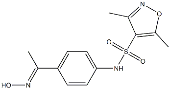 N-{4-[1-(hydroxyimino)ethyl]phenyl}-3,5-dimethyl-1,2-oxazole-4-sulfonamide Struktur