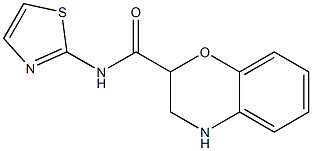 N-1,3-thiazol-2-yl-3,4-dihydro-2H-1,4-benzoxazine-2-carboxamide Struktur