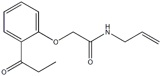 N-allyl-2-(2-propionylphenoxy)acetamide Struktur