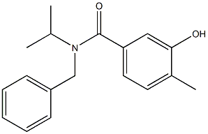 N-benzyl-3-hydroxy-4-methyl-N-(propan-2-yl)benzamide Struktur