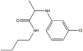 N-butyl-2-[(3-chlorophenyl)amino]propanamide Struktur