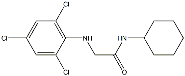 N-cyclohexyl-2-[(2,4,6-trichlorophenyl)amino]acetamide Struktur