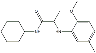 N-cyclohexyl-2-[(2-methoxy-5-methylphenyl)amino]propanamide Struktur