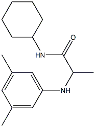 N-cyclohexyl-2-[(3,5-dimethylphenyl)amino]propanamide Struktur