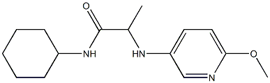 N-cyclohexyl-2-[(6-methoxypyridin-3-yl)amino]propanamide Struktur