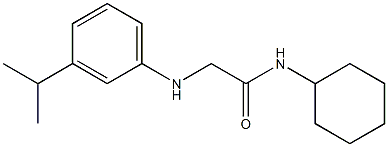 N-cyclohexyl-2-{[3-(propan-2-yl)phenyl]amino}acetamide Struktur