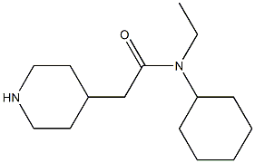 N-cyclohexyl-N-ethyl-2-piperidin-4-ylacetamide Struktur