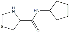 N-cyclopentyl-1,3-thiazolidine-4-carboxamide Struktur