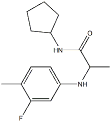 N-cyclopentyl-2-[(3-fluoro-4-methylphenyl)amino]propanamide Struktur