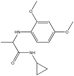 N-cyclopropyl-2-[(2,4-dimethoxyphenyl)amino]propanamide Struktur