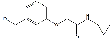 N-cyclopropyl-2-[3-(hydroxymethyl)phenoxy]acetamide Struktur