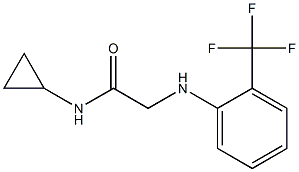 N-cyclopropyl-2-{[2-(trifluoromethyl)phenyl]amino}acetamide Struktur