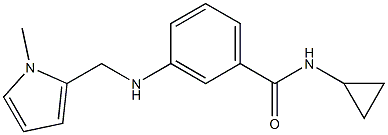 N-cyclopropyl-3-{[(1-methyl-1H-pyrrol-2-yl)methyl]amino}benzamide Struktur