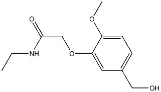 N-ethyl-2-[5-(hydroxymethyl)-2-methoxyphenoxy]acetamide Struktur