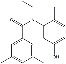 N-ethyl-N-(5-hydroxy-2-methylphenyl)-3,5-dimethylbenzamide Struktur