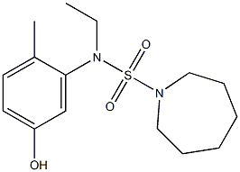 N-ethyl-N-(5-hydroxy-2-methylphenyl)azepane-1-sulfonamide Struktur