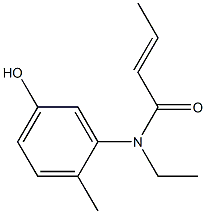 N-ethyl-N-(5-hydroxy-2-methylphenyl)but-2-enamide Struktur