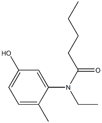 N-ethyl-N-(5-hydroxy-2-methylphenyl)pentanamide Struktur