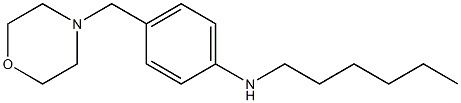 N-hexyl-4-(morpholin-4-ylmethyl)aniline Struktur