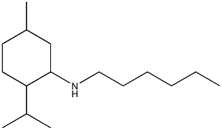 N-hexyl-5-methyl-2-(propan-2-yl)cyclohexan-1-amine Struktur