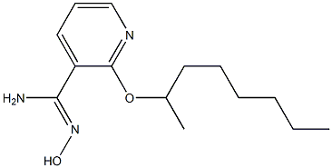 N'-hydroxy-2-(octan-2-yloxy)pyridine-3-carboximidamide Struktur