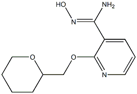 N'-hydroxy-2-(tetrahydro-2H-pyran-2-ylmethoxy)pyridine-3-carboximidamide Struktur