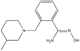 N'-hydroxy-2-[(3-methylpiperidin-1-yl)methyl]benzenecarboximidamide Struktur