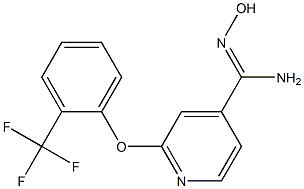 N'-hydroxy-2-[2-(trifluoromethyl)phenoxy]pyridine-4-carboximidamide Struktur