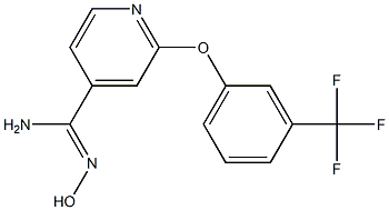 N'-hydroxy-2-[3-(trifluoromethyl)phenoxy]pyridine-4-carboximidamide Struktur