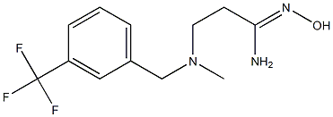 N'-hydroxy-3-[methyl({[3-(trifluoromethyl)phenyl]methyl})amino]propanimidamide Struktur