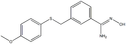 N'-hydroxy-3-{[(4-methoxyphenyl)sulfanyl]methyl}benzene-1-carboximidamide Struktur