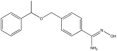 N'-hydroxy-4-[(1-phenylethoxy)methyl]benzenecarboximidamide Struktur