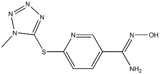 N'-hydroxy-6-[(1-methyl-1H-1,2,3,4-tetrazol-5-yl)sulfanyl]pyridine-3-carboximidamide Struktur