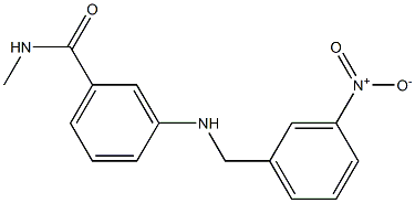 N-methyl-3-{[(3-nitrophenyl)methyl]amino}benzamide Struktur