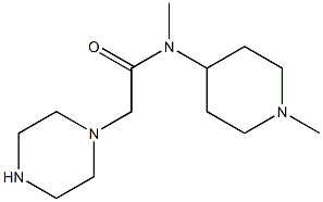 N-methyl-N-(1-methylpiperidin-4-yl)-2-(piperazin-1-yl)acetamide Struktur