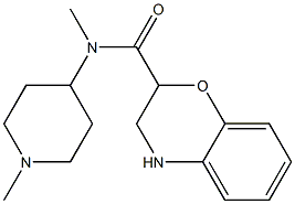 N-methyl-N-(1-methylpiperidin-4-yl)-3,4-dihydro-2H-1,4-benzoxazine-2-carboxamide Struktur